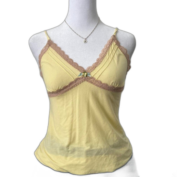 Victoria's Secret Tops - Victoria Secret Angels yellow lace cami top